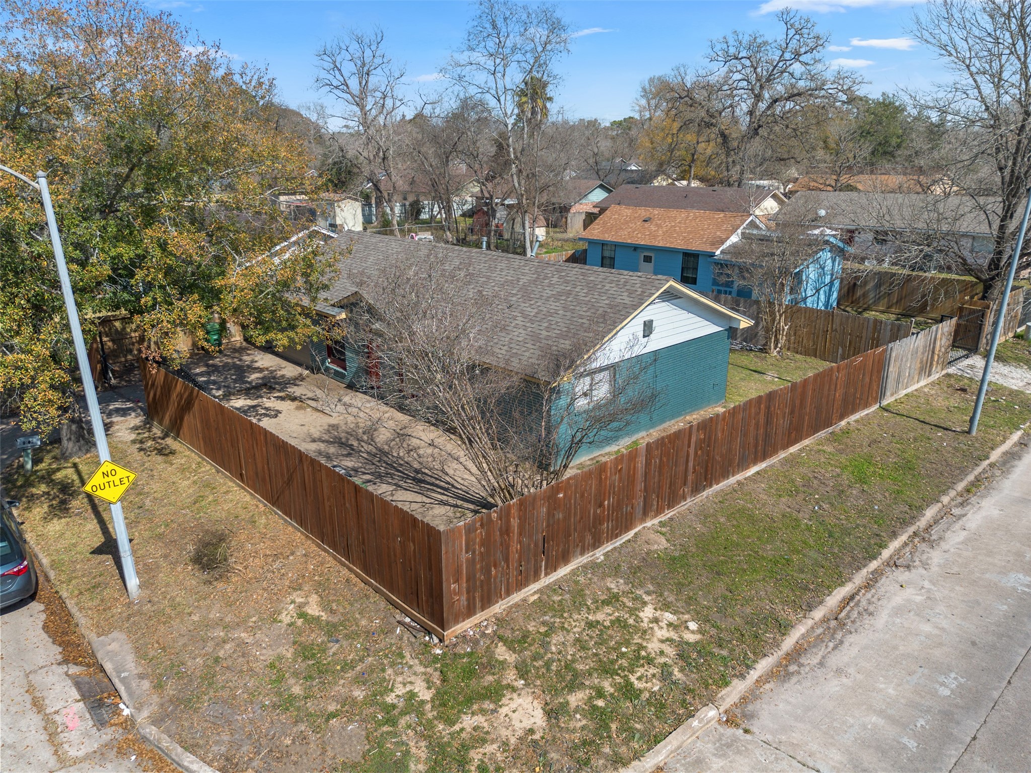 9802 Lum Lane Houston, TX 77078 - Photo 41 of 45 Closer drone shot of both roofs in good condition