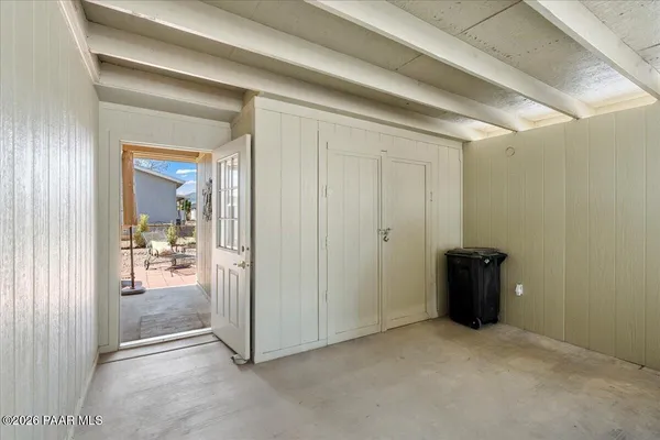 an empty room and closet