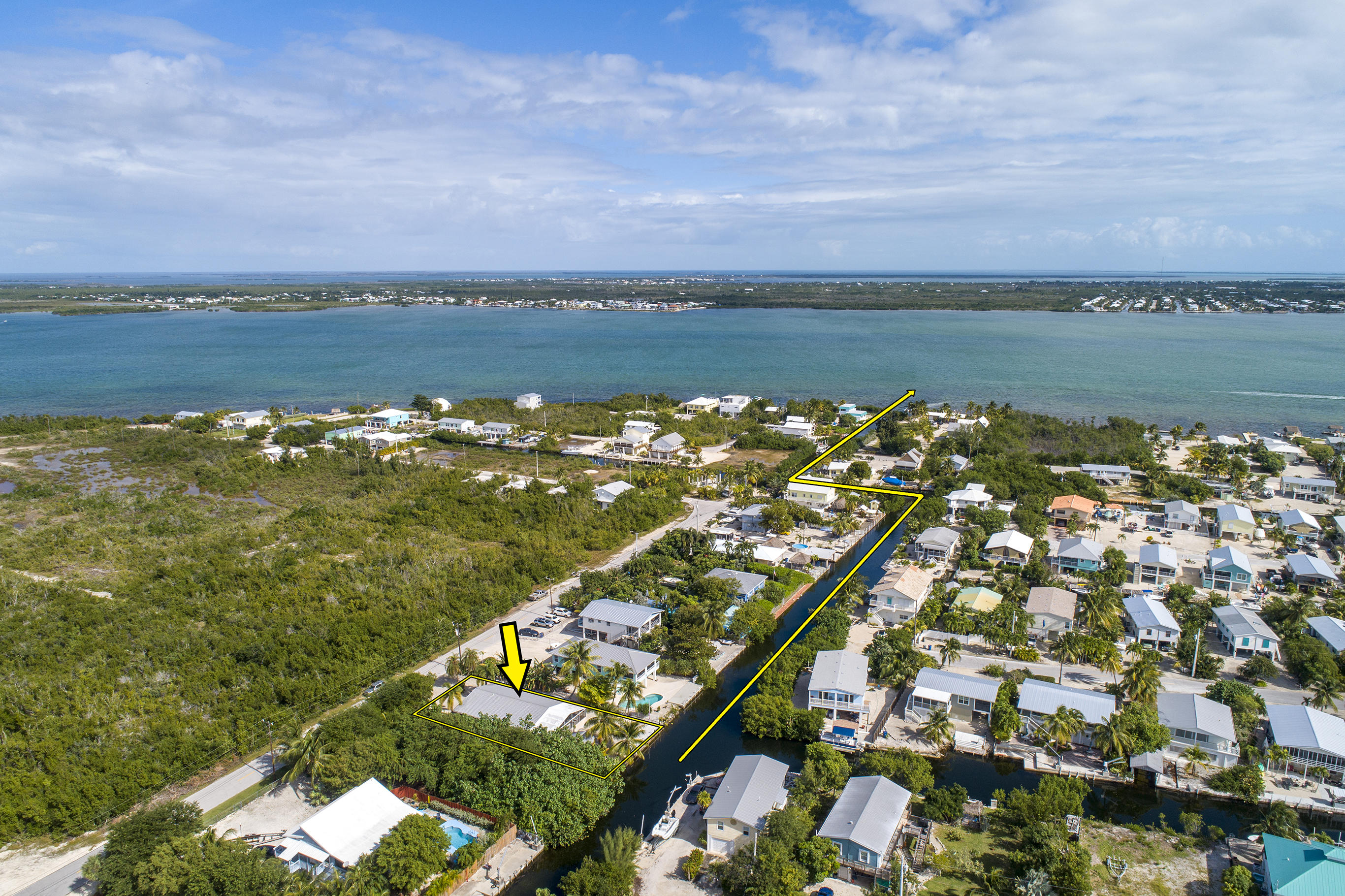28300 County Road Summerland Key, FL 33042 - Photo 2 of 34 Aerial neighborhood, boat access & appro