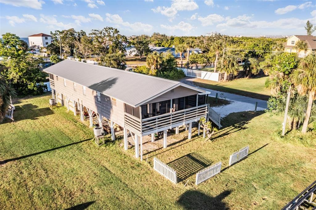 a view of a house with a ocean view