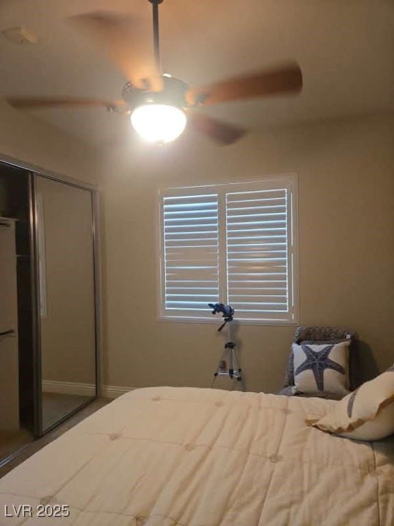 20 Via Mantova, Unit 202 Henderson, NV 89011 - Photo 22 of 60 Bedroom featuring a closet and a ceiling fan