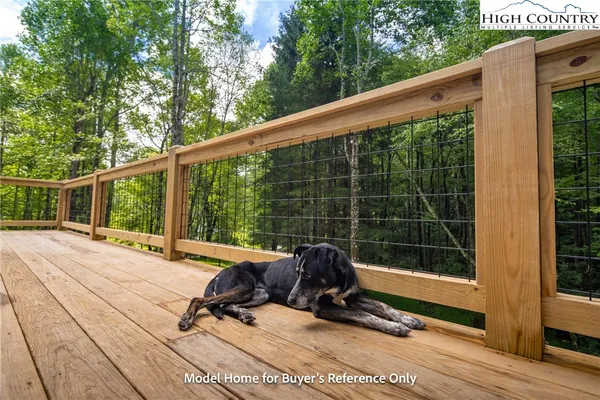 a view of backyard with couch and floor to ceiling window