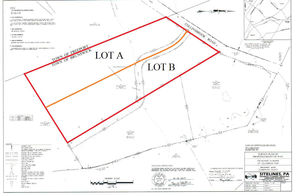 Lot B Collinsbrook Road Brunswick, ME 04011 - Photo 1 of 1 division line estimation
