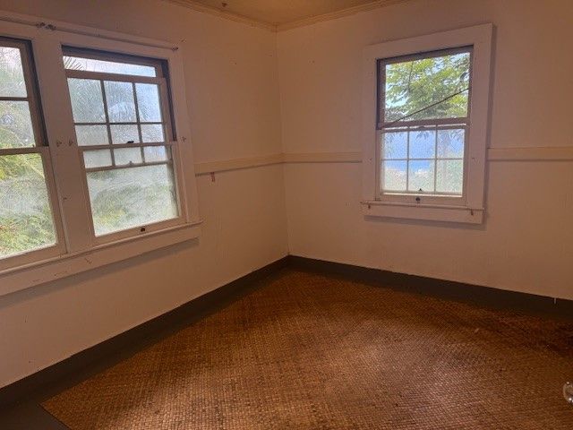 an empty room with a window