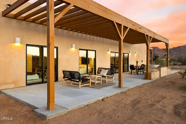 a view of a outdoor space with seating area