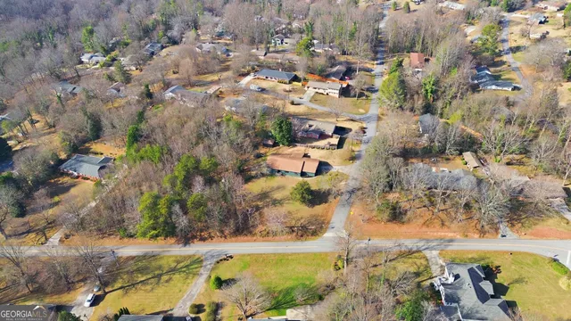 an aerial view of a city