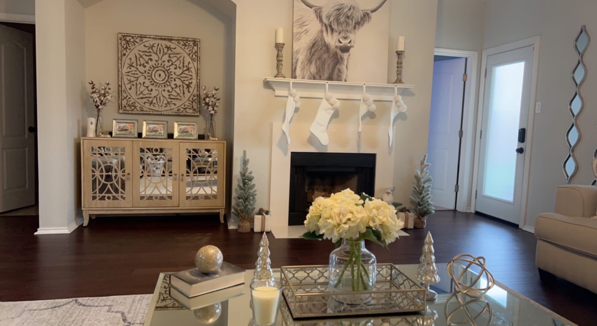4502 Baron Road Baytown, TX 77521 - Photo 11 of 25 a living room with furniture flowerpot and wooden floor