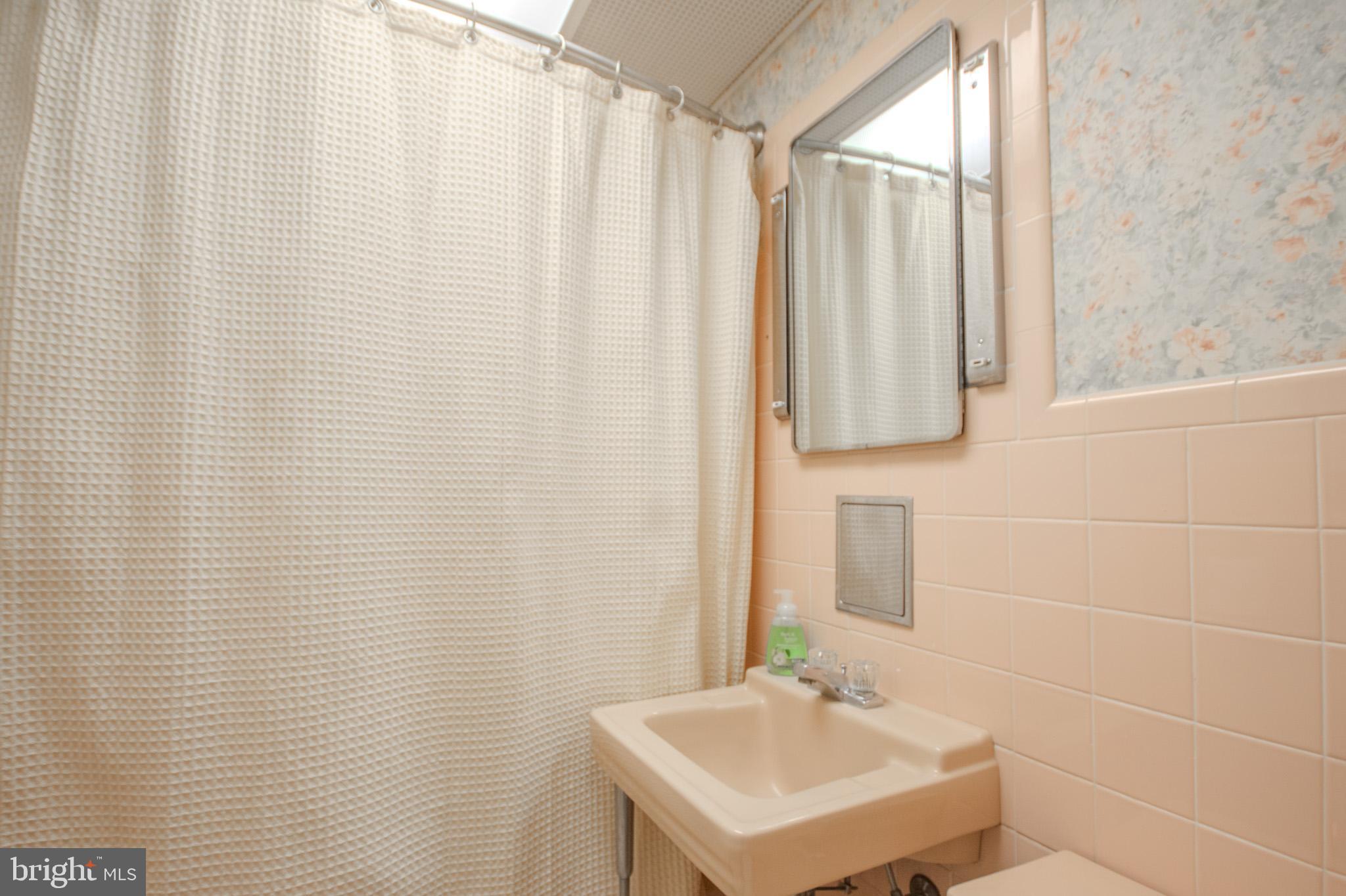 633 Ridge Road Salisbury, MD 21801 - Photo 27 of 45 a bathroom with a sink a vanity and a shower curtain