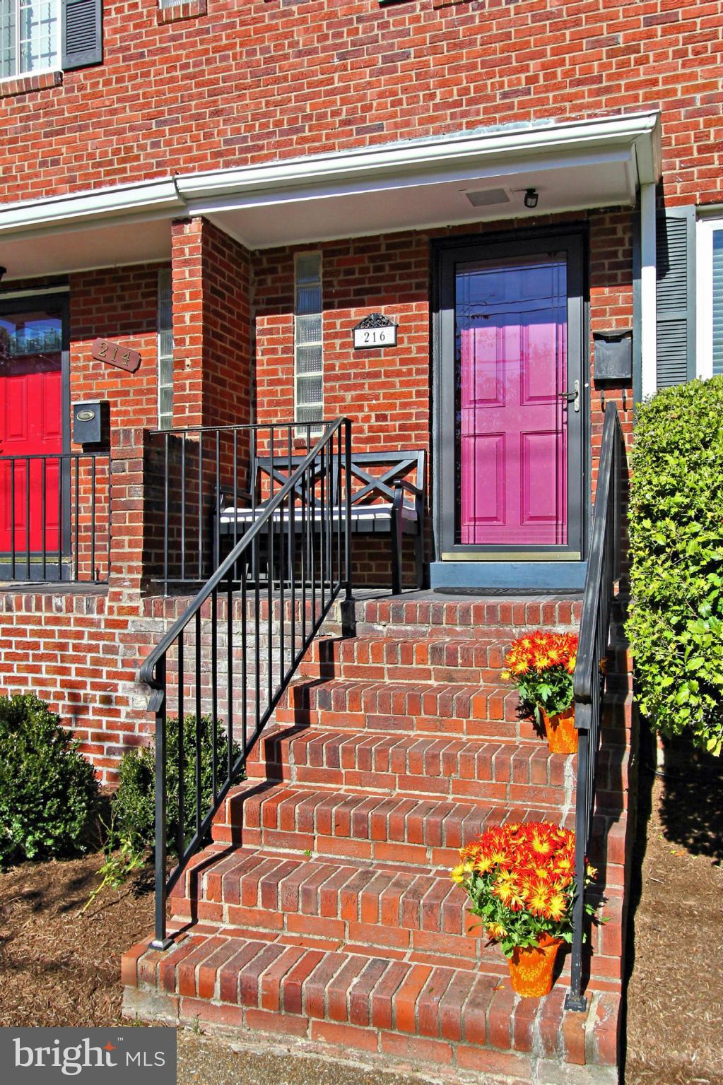 216 East Spring Street Alexandria, VA 22301 - Photo 24 of 30 Main Entrance with a few steps and charming porch