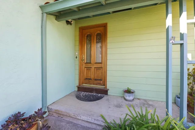 a view of front door of house