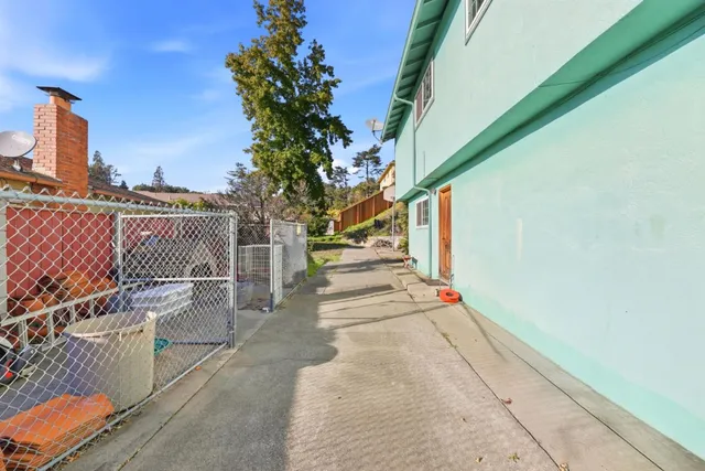 a view of stairs and patio