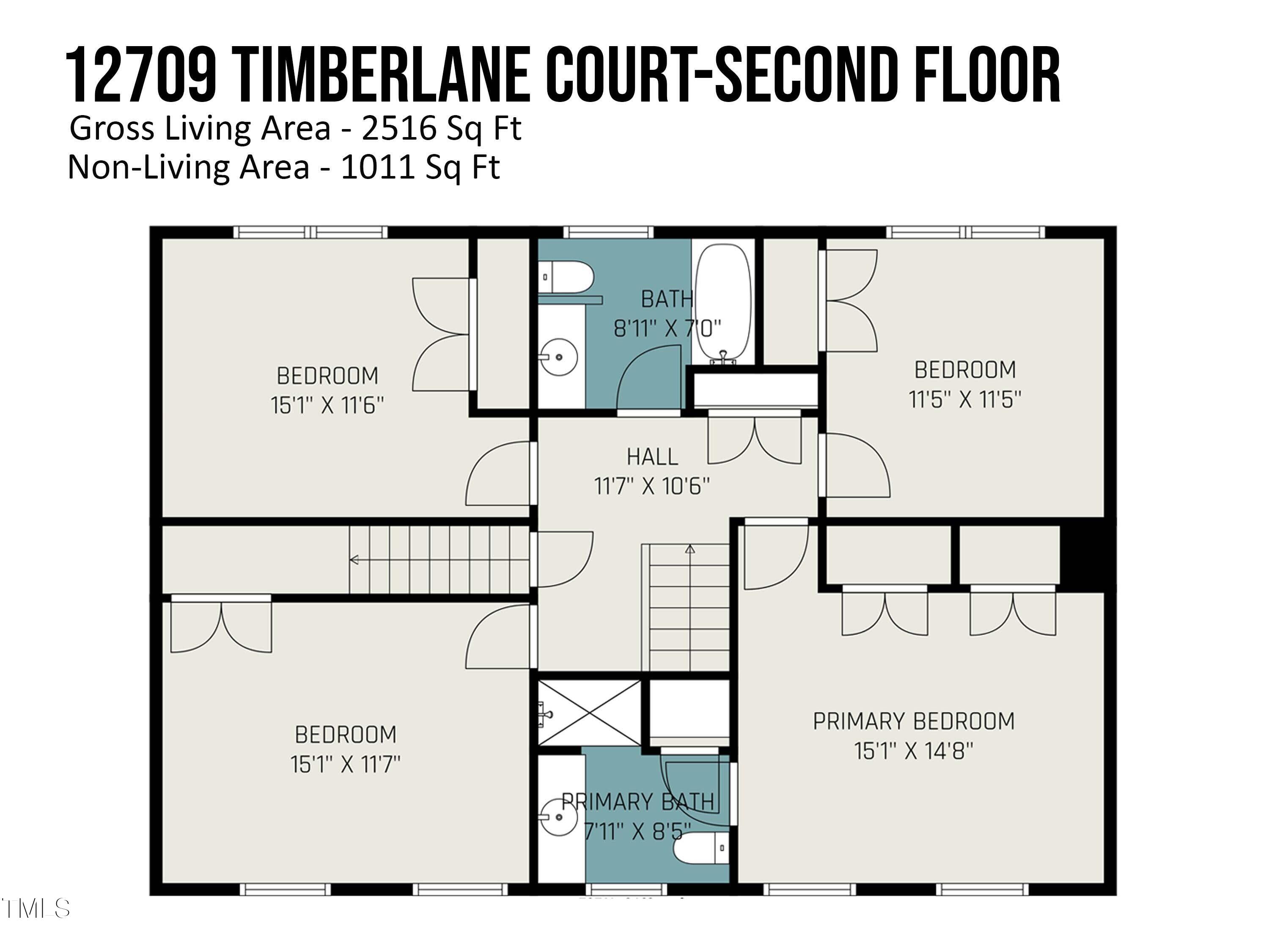 12709 Timberlane Court Raleigh, NC 27613 - Photo 43 of 44 12709 Timberlane Second Floor