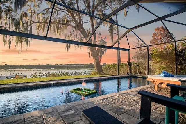 a view of lake from balcony