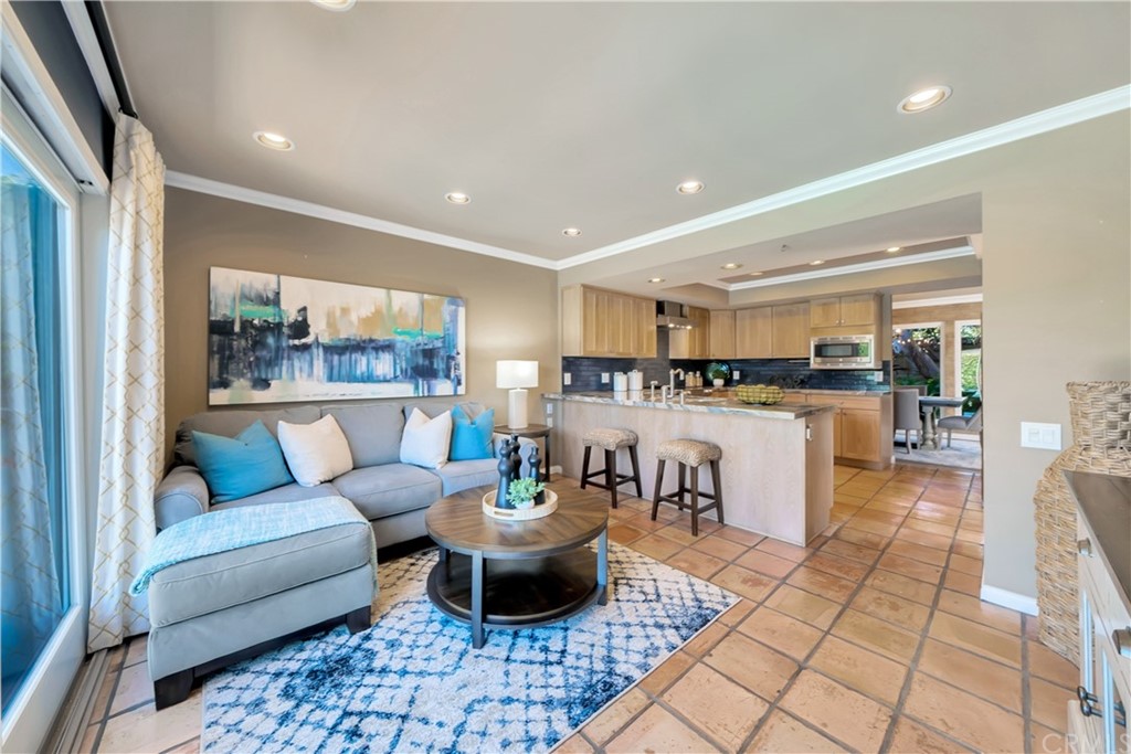 23802 Cassandra Bay Dana Point, CA 92629 - Photo 27 of 48 a living room with furniture and view of kitchen