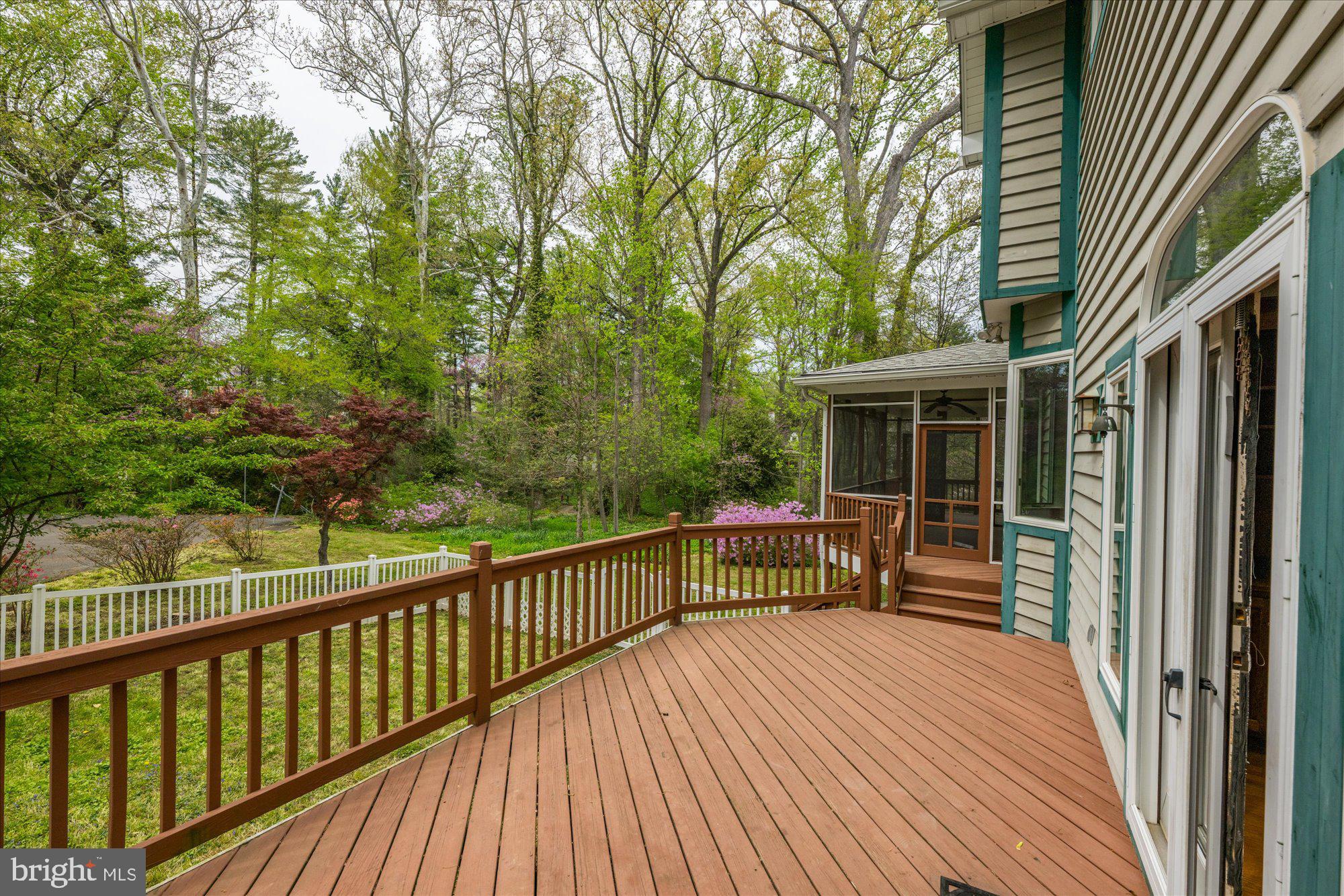 6013 Selvyn Road Bethesda, MD 20817 - Photo 50 of 54 Deck overlooks backyard and woods