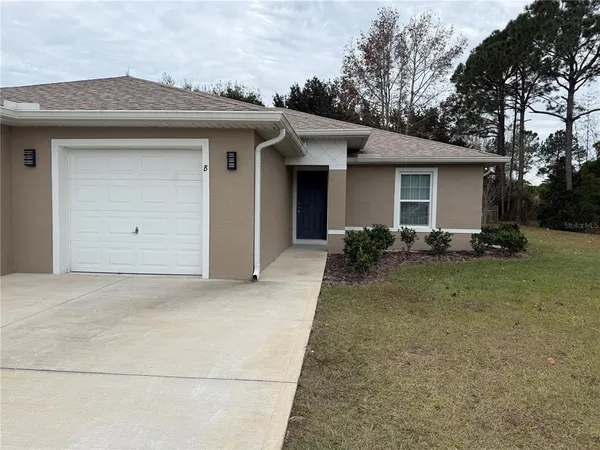 a view of a house with a backyard