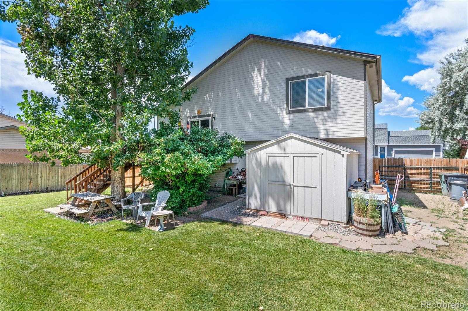 9648 Lane Street Thornton, CO 80260 - Photo 26 of 27 a view of a backyard with a garden and entertaining space