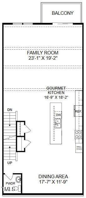 1250 Coach Sta Alley, Unit 201 Raleigh, NC 27601 - Photo 29 of 31 Julianne Floor Plan FAMROOM and BEAMS_ L