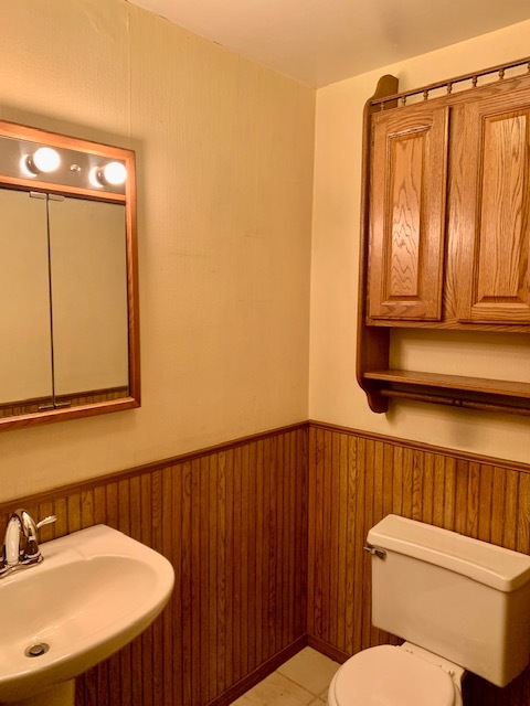 3272 River Road Kankakee, IL 60901 - Photo 10 of 15 a bathroom with a sink a toilet and mirror