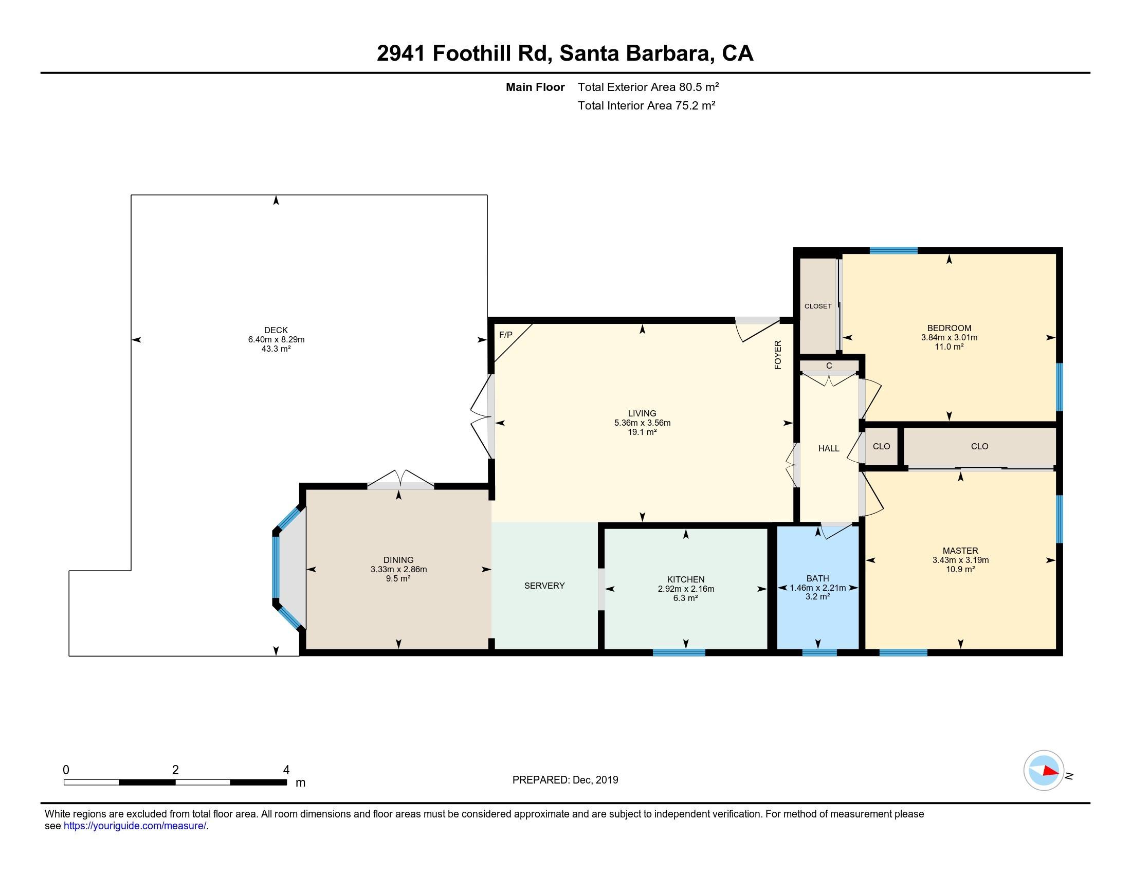 2941 Foothill Road Santa Barbara, CA 93105 - Photo 17 of 17 Floor Plan