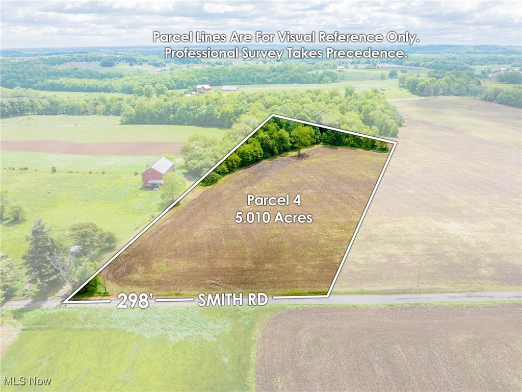 5130 Smith Road Southwest Navarre, OH 44662 - Photo 1 of 11 Aerial view of sparsely populated area featuring property boundaries highlighted