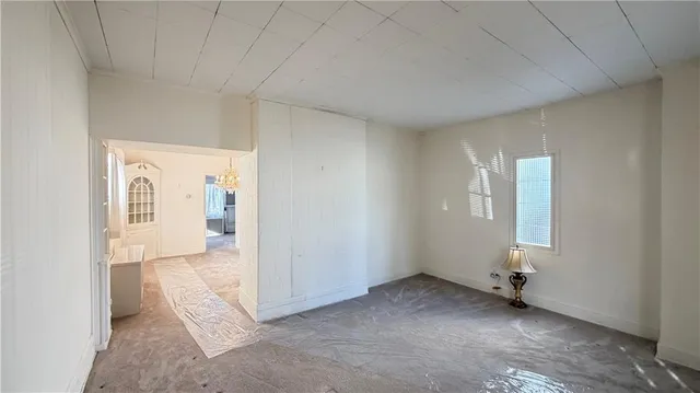 a view of a room with window