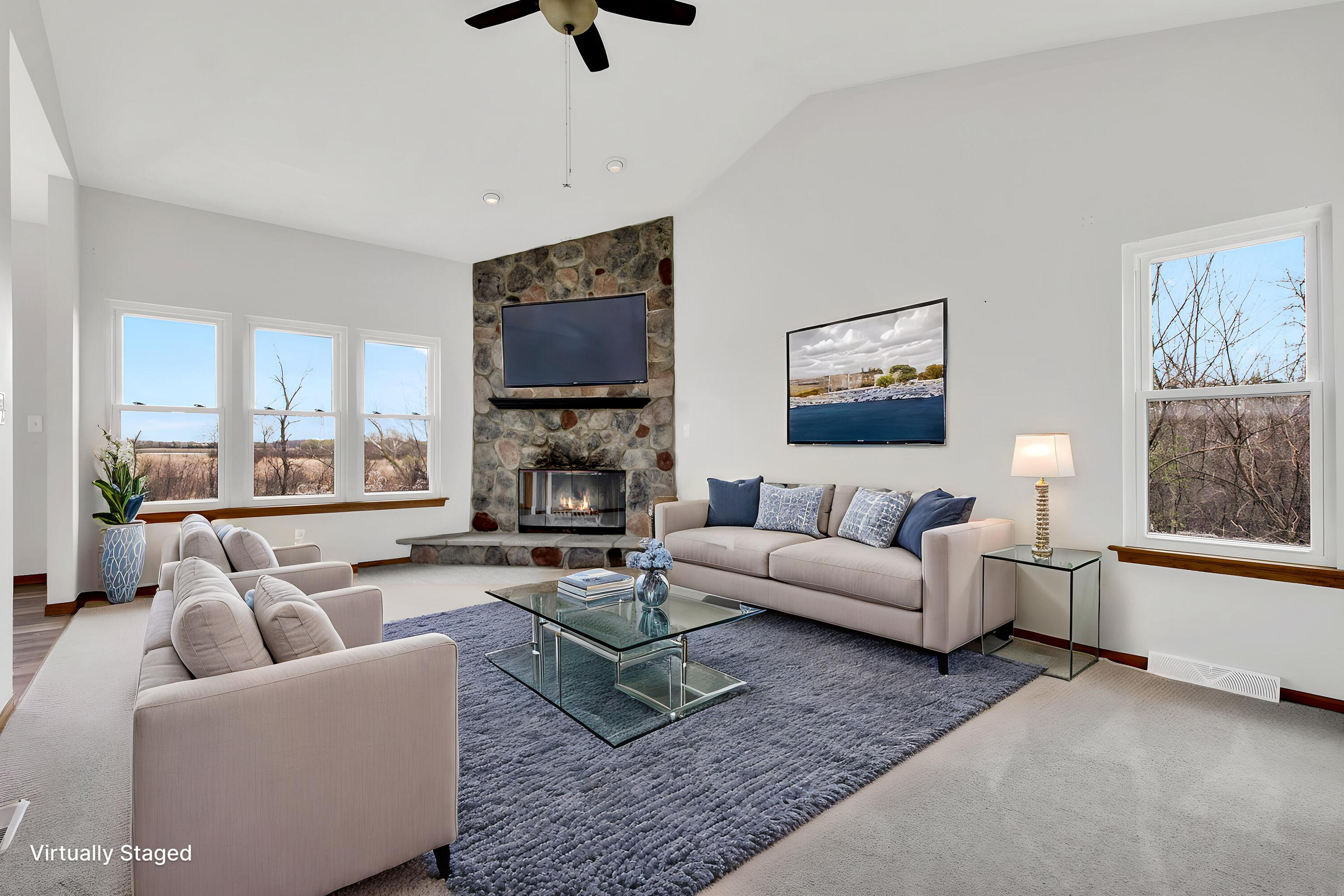 7809 East Wind Lake Road Norway, WI 53185 - Photo 5 of 33 Great Room Virtually Stage