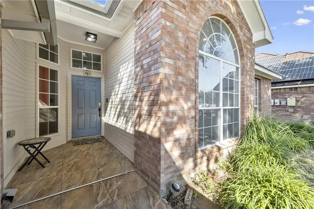 a view of front door of house