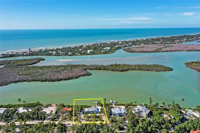 a view of a lake with a city view