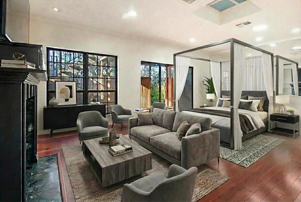 3410 Timbermill Road Waco, TX 76710 - Photo 13 of 32 a living room with furniture floor to ceiling window and a flat screen tv