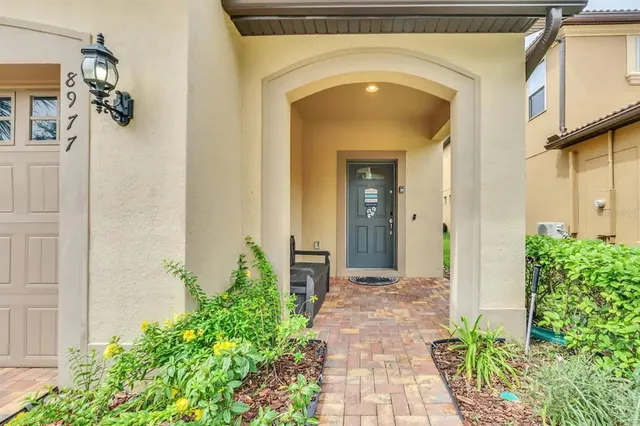 a view of a entryway door of the house