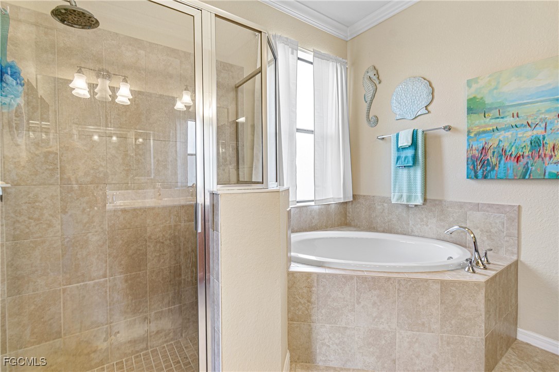 9138 Water Tupelo Road Fort Myers, FL 33912 - Photo 17 of 28 a bathroom with a bathtub and a shower