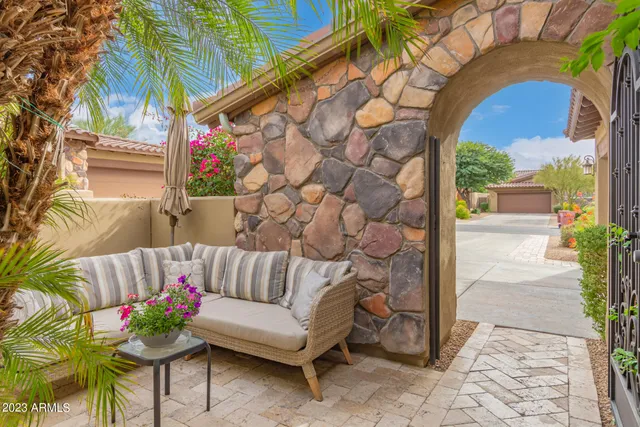 a outdoor living with furniture