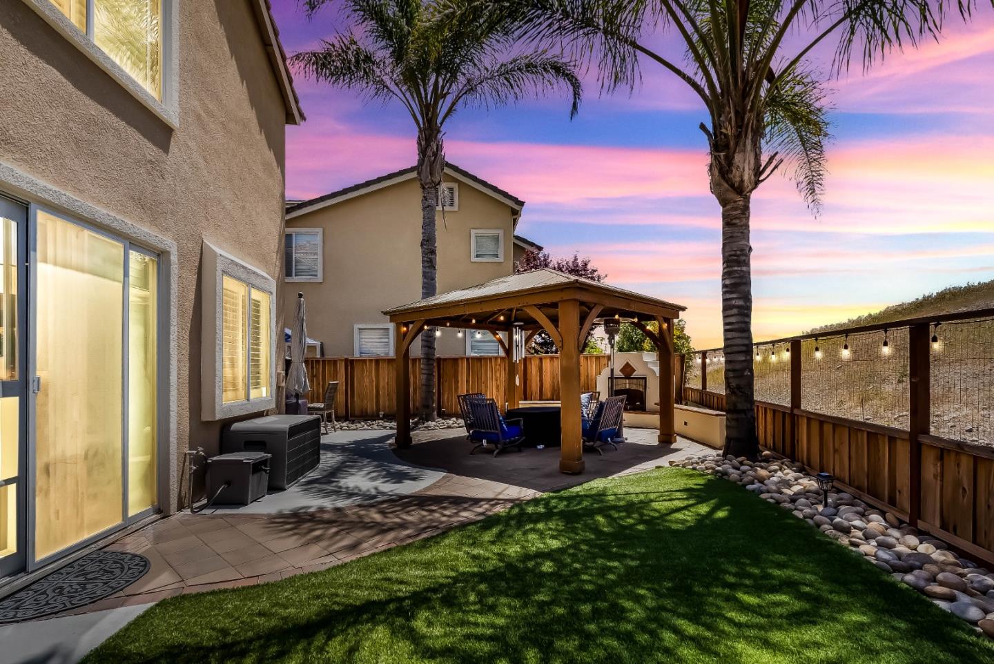 1170 Schoolhouse Road San Jose, CA 95138 - Photo 32 of 35 a view of a chair and table in the patio with a garden