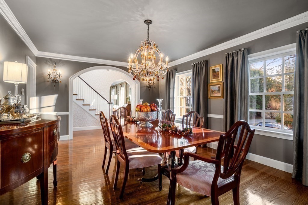 37 Boulder Road Wellesley, MA 02481 - Photo 5 of 42 a view of a dining room with furniture window and outside view