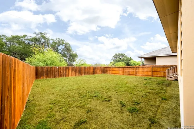 a view of an outdoor space and deck
