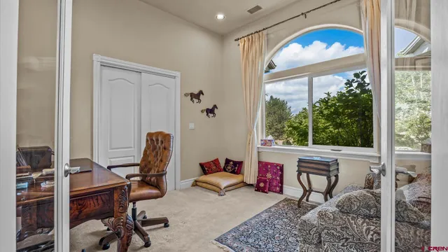 a view of a workspace with a window