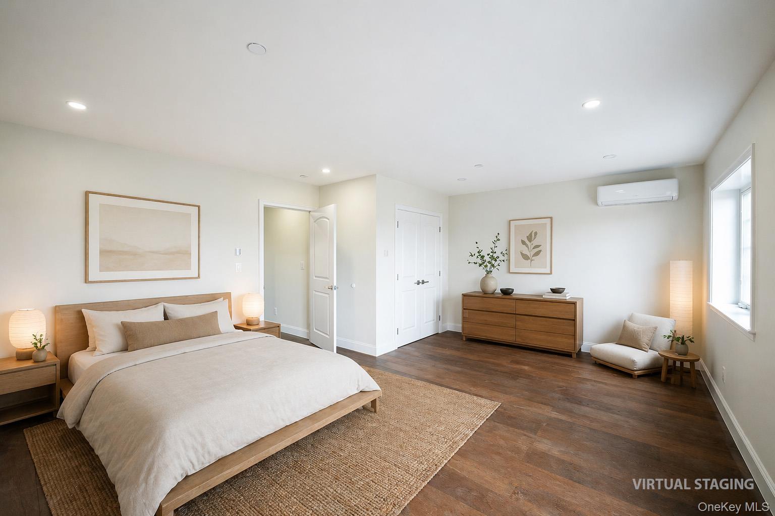 150-26 12th Road Queens, NY 11357 - Photo 13 of 17 a bedroom with a bed and a painting on the wall
