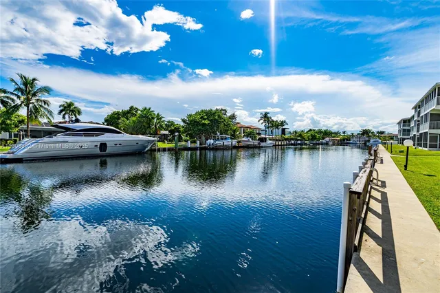 a view of a lake with houses