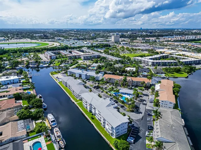 an aerial view of a city
