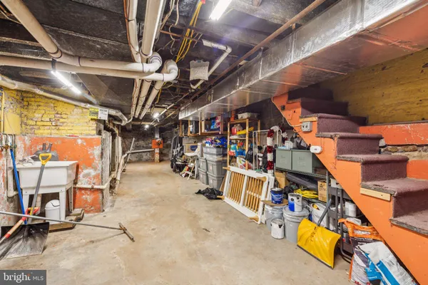 a view of storage and utility room