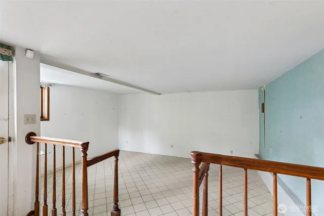 a view of a hallway with entryway