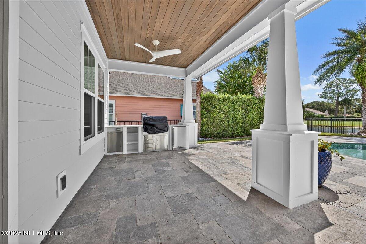 604 Timber Bridge Lane Atlantic Beach, FL 32233 - Photo 32 of 46 a view of a porch with furniture and garden