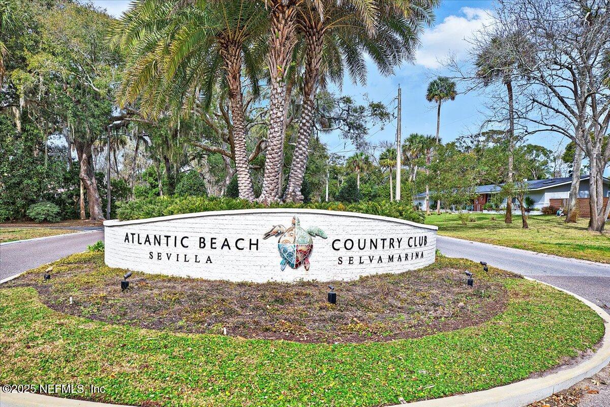 604 Timber Bridge Lane Atlantic Beach, FL 32233 - Photo 40 of 46 a sign on the side of the road