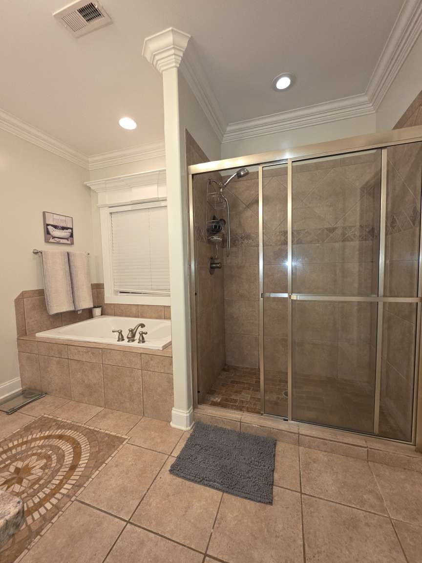 159 Clover Ridge Drive Madison, AL 35758 - Photo 26 of 69 a bathroom with a granite countertop sink a toilet and shower
