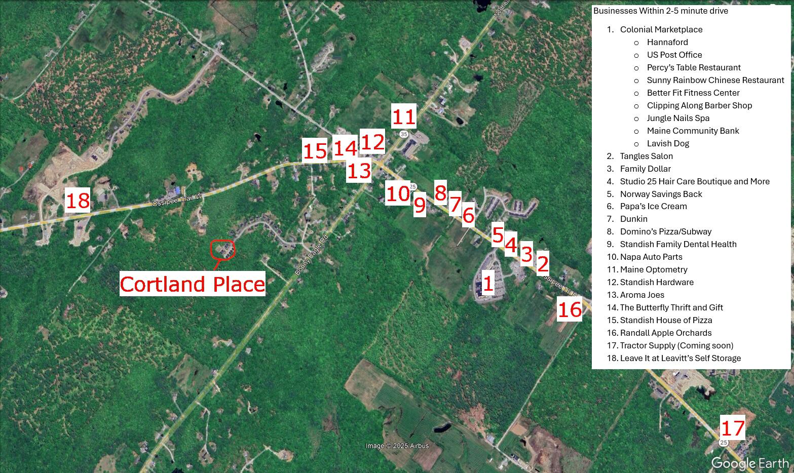 1 Cortland Place, Unit 7 Standish, ME 04084 - Photo 32 of 32 #End - Area Map
