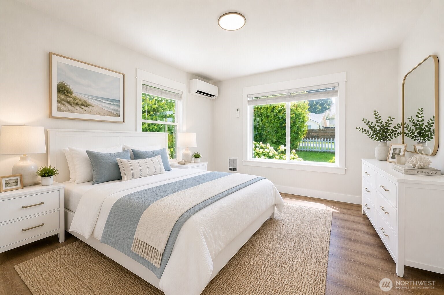 6919 Cady Road Everett, WA 98203 - Photo 6 of 19 a bedroom with a large bed and a large window