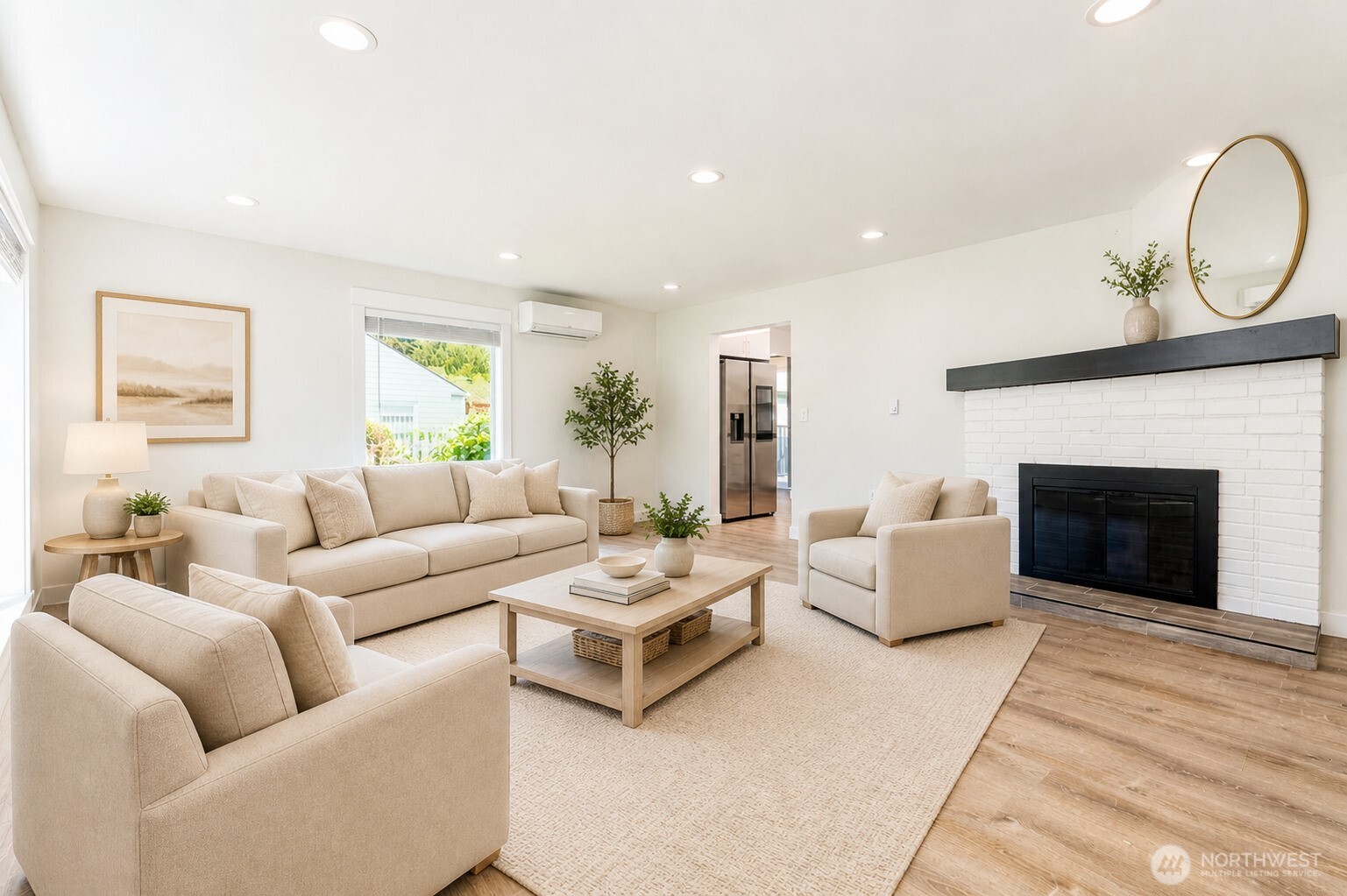 6919 Cady Road Everett, WA 98203 - Photo 7 of 19 a living room with furniture and a fireplace
