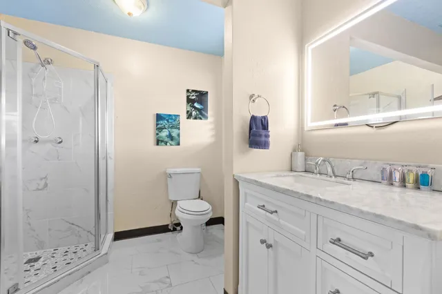 a view of swimming pool from a balcony