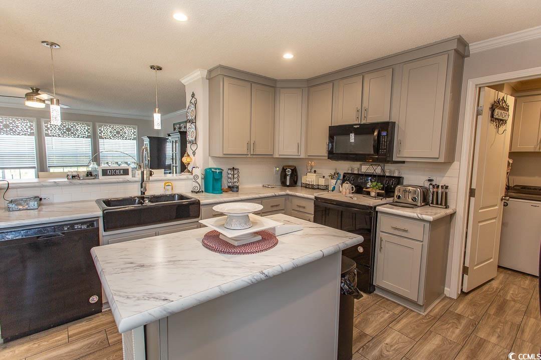 1664 Greenridge Drive Conway, SC 29526 - Photo 6 of 40 Kitchen featuring crown molding, a sink, black app